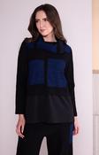 Ora Funnel Neck Top in Blue