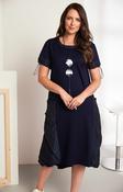 Ora Side Pocket Dress in Navy