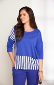 Ora Striped Pocket Top in Blue image