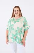 Posey Floral Blouse in Turquoise image