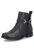 Rieker Gold Buckle Boot in Black