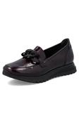 Rieker Leather Loafer in Deep Wine image