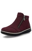 Rieker Zip Ankle Boots in Wine