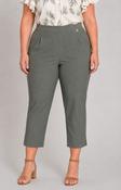 Robell Crop Trousers | Khaki Green image