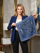 Robin Silk Scarf in Blue