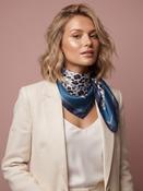 Roxie Silk Scarf in Navy