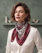 Roxie Silk Scarf in Red