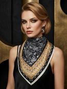 Stacy Silk Scarf in Black