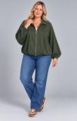 Suzi Bomber Jacket in Khaki image