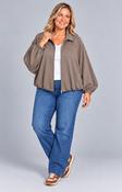 Suzi Bomber Jacket in Taupe image