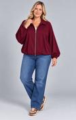 Suzi Bomber Jacket in Wine image