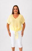 Sydney Crinkle Tie Blouse in Yellow image
