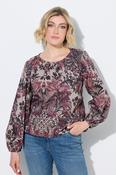 Ulla Popken Floral Damask Blouse in Mauve image
