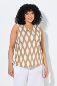 Ulla Popken Honeycomb Top in Beige image