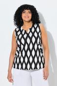 Ulla Popken Honeycomb Top in Black image