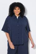 Ulla Popken Pinstripe Shirt in Navy image