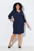 Ulla Popken Textured Dress in Navy image