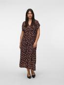 Vero Moda Curve Elisa Dress in Brown image