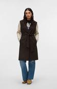 Vero Moda Curve Fortuneaya Long Waistcoat in Brown image