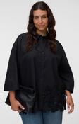 Vero Moda Curve Ritta Shirt in Black image