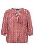 Via Appia Due Blouse in Geometric Wine