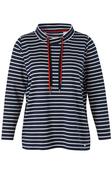 Via Appia Due Striped Sweater in Navy