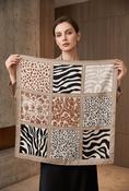 Vicki Silk Scarf in Beige