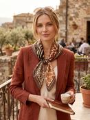 Vicki Silk Scarf in Brown