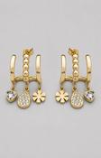 Violet Earrings in Gold