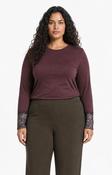 Wasabi Stella Lace Sleeve Top in Brown image