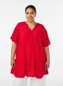 Zizzi Gippi Tunic in Lipstick Red