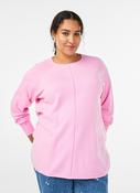 Zizzi Ella Soft Knit Jumper in Pink image