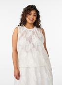 Zizzi Florina Sleeveless Top in Cream