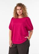 Zizzi Mina Blouse in Pink Sangria image