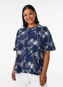 Zizzi Misha Blouse in Navy image