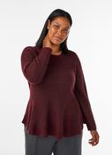 Zizzi Peplum Knit Top in Port Royal image