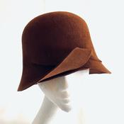 Brown Angora Soft Cloche Hat