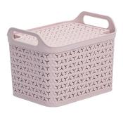 Large Handy Basket With Lid Blush Pink