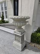 Leaf Flower Pot on Pedestal image