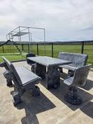Rectangle Table with 2 Classic Benches And 2 Chairs