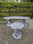 Curved Bench With Mini Table