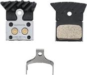 Shimano L04C-MF disc pads &amp; spring, metal sintered, alloy/stainless back, cooling fins image