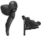 Shimano ST-RX600 GRX 11-speed STI bled with BR-RX400 flat mount calliper, right front image