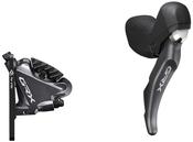 Shimano ST-RX810 GRX 11-speed STI bled with BR-RX810 flat mount calliper, right front image
