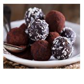 Cacao Chocolate and Almond Truffles infused with Reishi mushroom extract