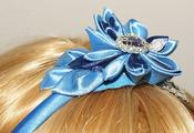 Blue and silver ladies aliceband image