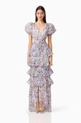 Rosaria Short Sleeved Tiered Gown image