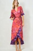 The Zella Frill Maxi Wrap Dress image