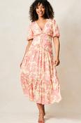 The Halima V Neck Tiered Midi Dress image
