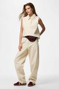 Grace Short Sleeve Denim Polo Top image